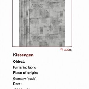 Textildesign "Kissengen" von Elsbeth Kupferoth in der Kollektion des V&A Museum London